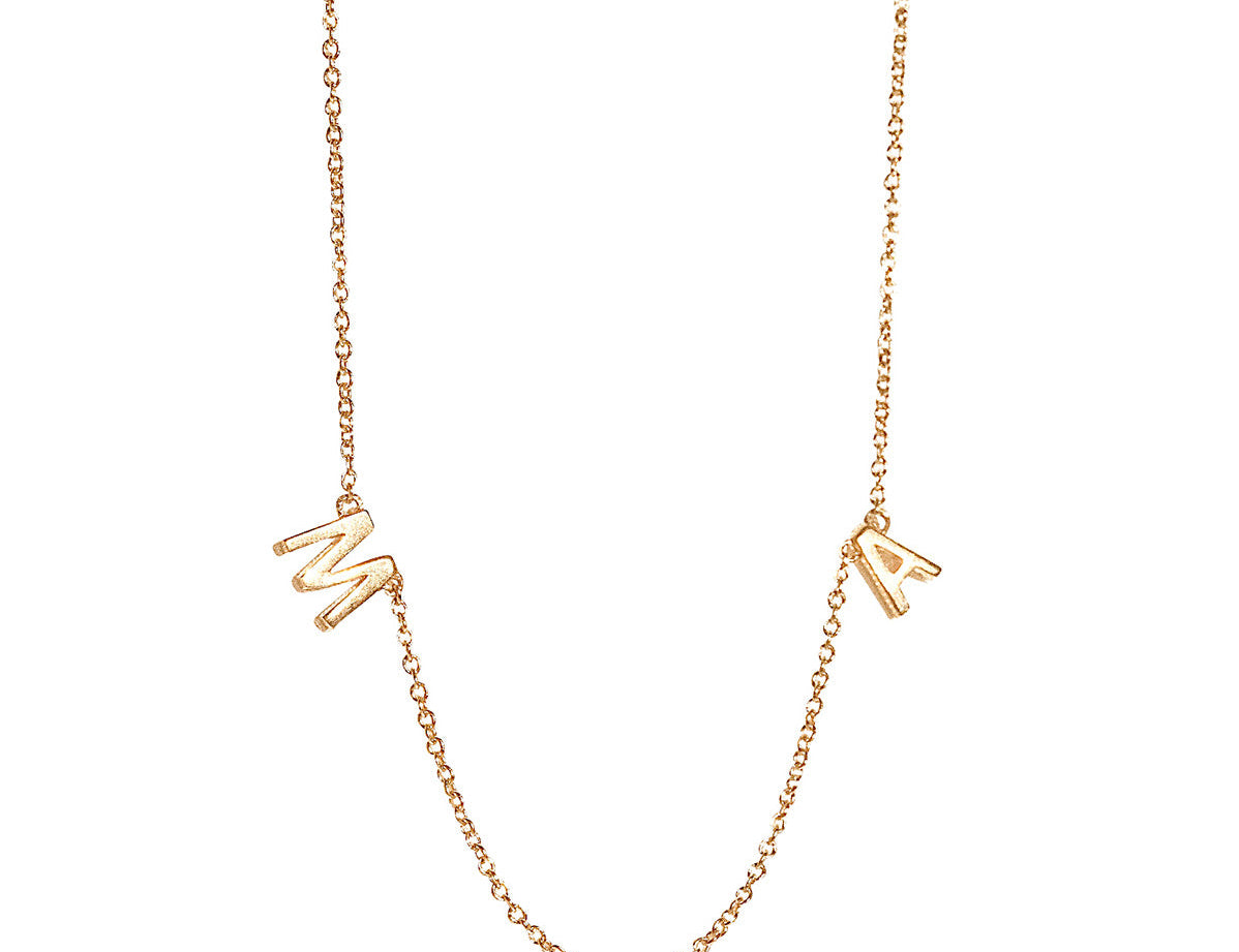 Custom Duo Initials Necklace - S-kin Studio Jewelry | Minimal Jewellery That Lasts.