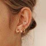 Aurora Bold Gemstone Hoops - S-kin Studio Jewelry | Minimal Jewellery That Lasts.