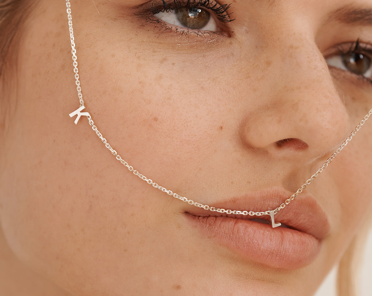 Custom Duo Initials Necklace - S-kin Studio Jewelry | Minimal Jewellery That Lasts.