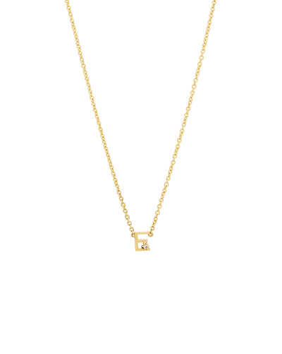 Solid Gold Initial Necklace
