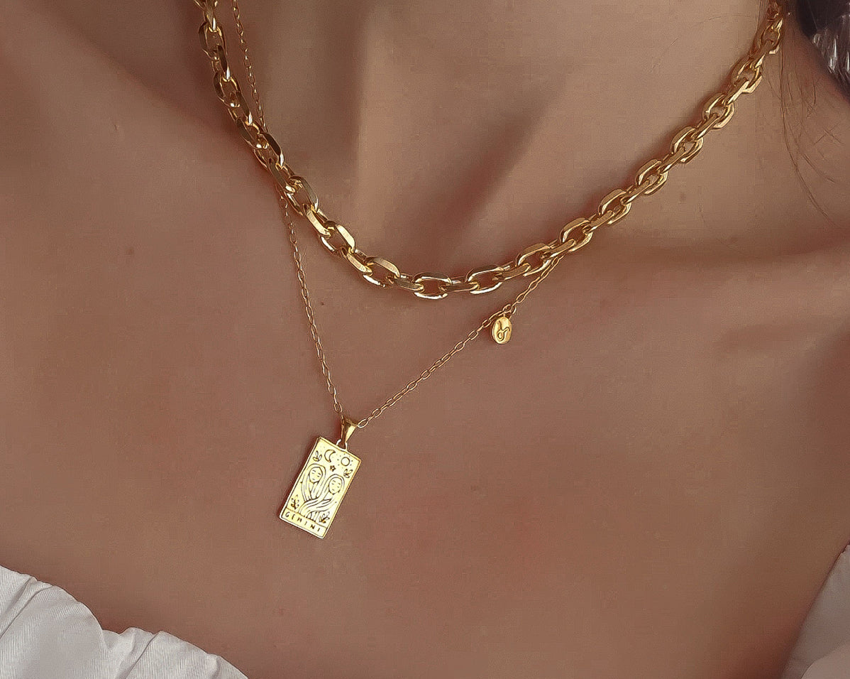 Gemini Zodiac Necklace - S-kin Studio Jewelry | Minimal Jewellery That Lasts.