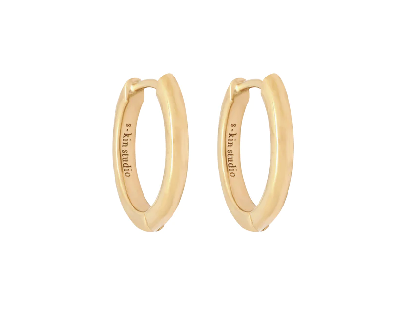 Grace Medium Solid Gold Hoops | 9K Solid Gold Earrings | S-kin Studio Jewelry | Ethical Jewelry That Lasts