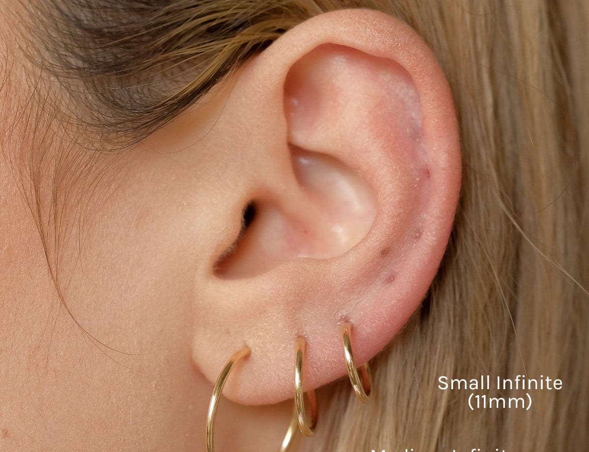Mix & Match Small Infinite Hoops (11mm) - S-kin Studio Jewelry | Minimal Jewellery That Lasts.