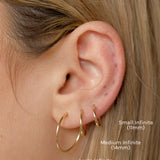 Mix & Match Medium Infinite Hoops (14mm) - S-kin Studio Jewelry | Minimal Jewellery That Lasts.