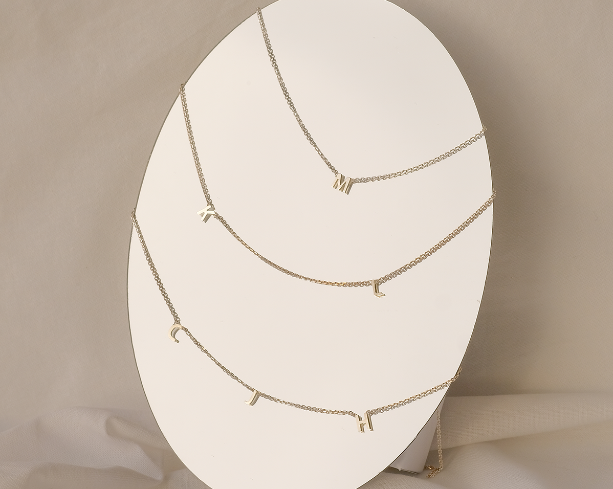 Custom Duo Initials Necklace - S-kin Studio Jewelry | Minimal Jewellery That Lasts.