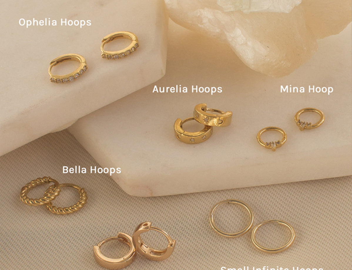 Gold Ivy Huggie Hoops - S-kin Studio Jewelry | Minimal Jewellery That Lasts.