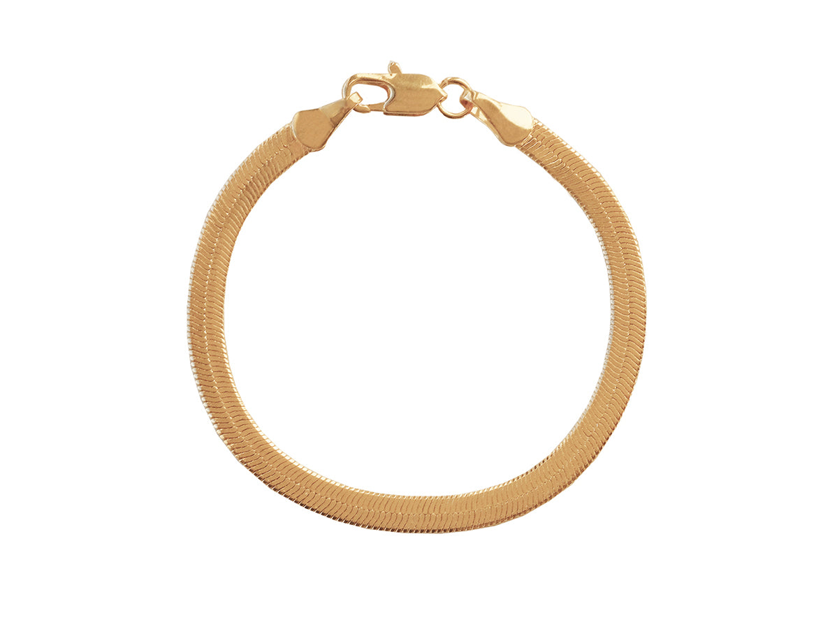 Paris Flat Chain Bracelet- Sterling Silver | S-kin Studio Jewelry | Ethical Gold Bracelets