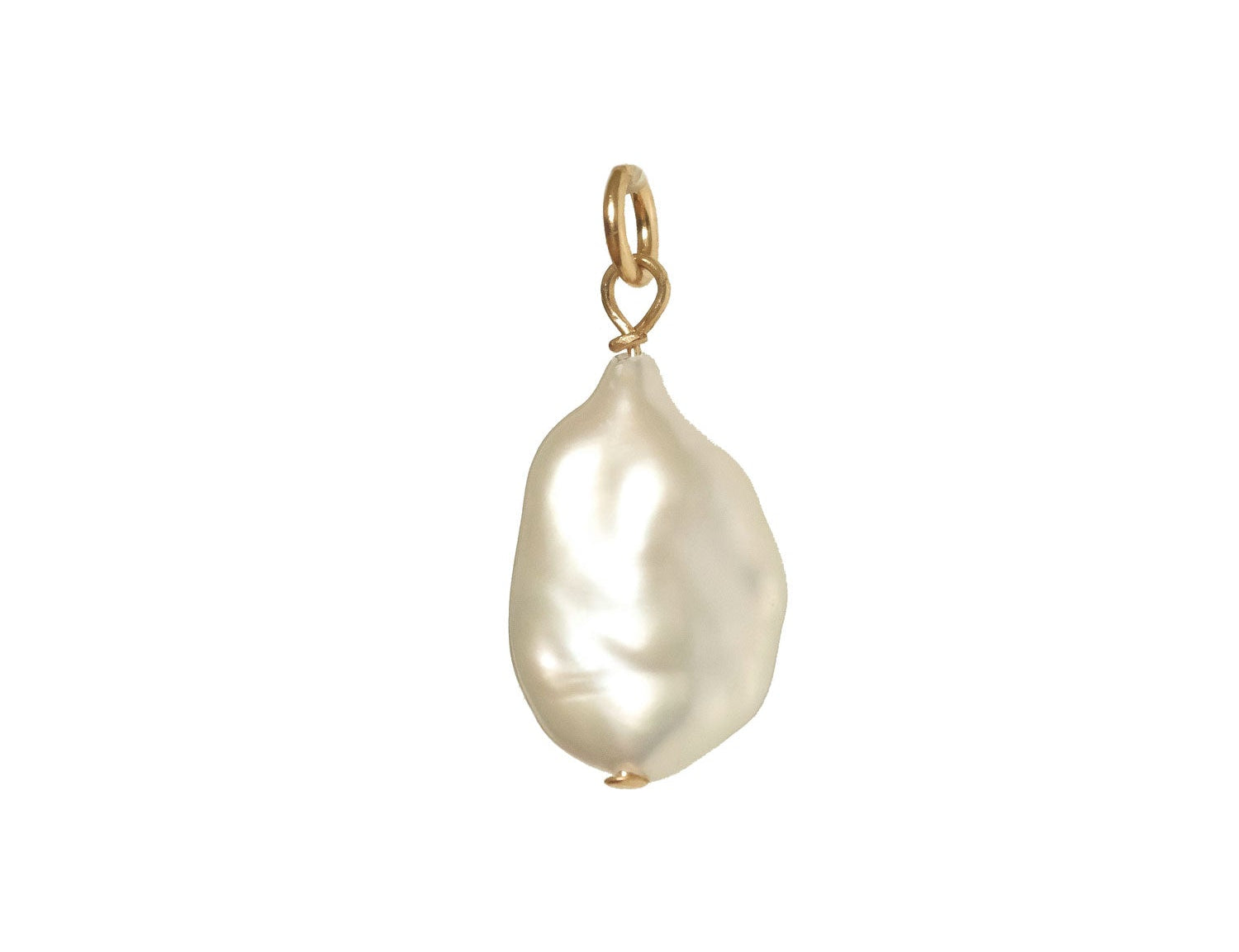 Mix & Match Flat Teardrop Pearl Charm