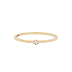 Primrose Solid Gold Petite Diamond Ring | 9K Solid Gold Rings | S-kin Studio Jewelry | Ethical Jewelry That Lasts
