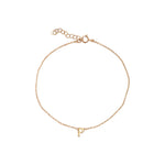 Custom Single Initial Bracelet | S-kin Studio Jewelry | Ethical Hand Made Gold Fill Jewelry