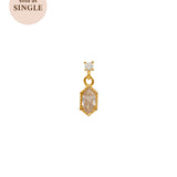 18K Gold Fill Rei Marquise Dangle Single Stud | S-kin Studio Jewelry | Ethical Piercing Earrings