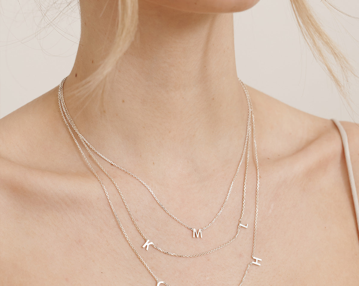 Custom Duo Initials Necklace - S-kin Studio Jewelry | Minimal Jewellery That Lasts.
