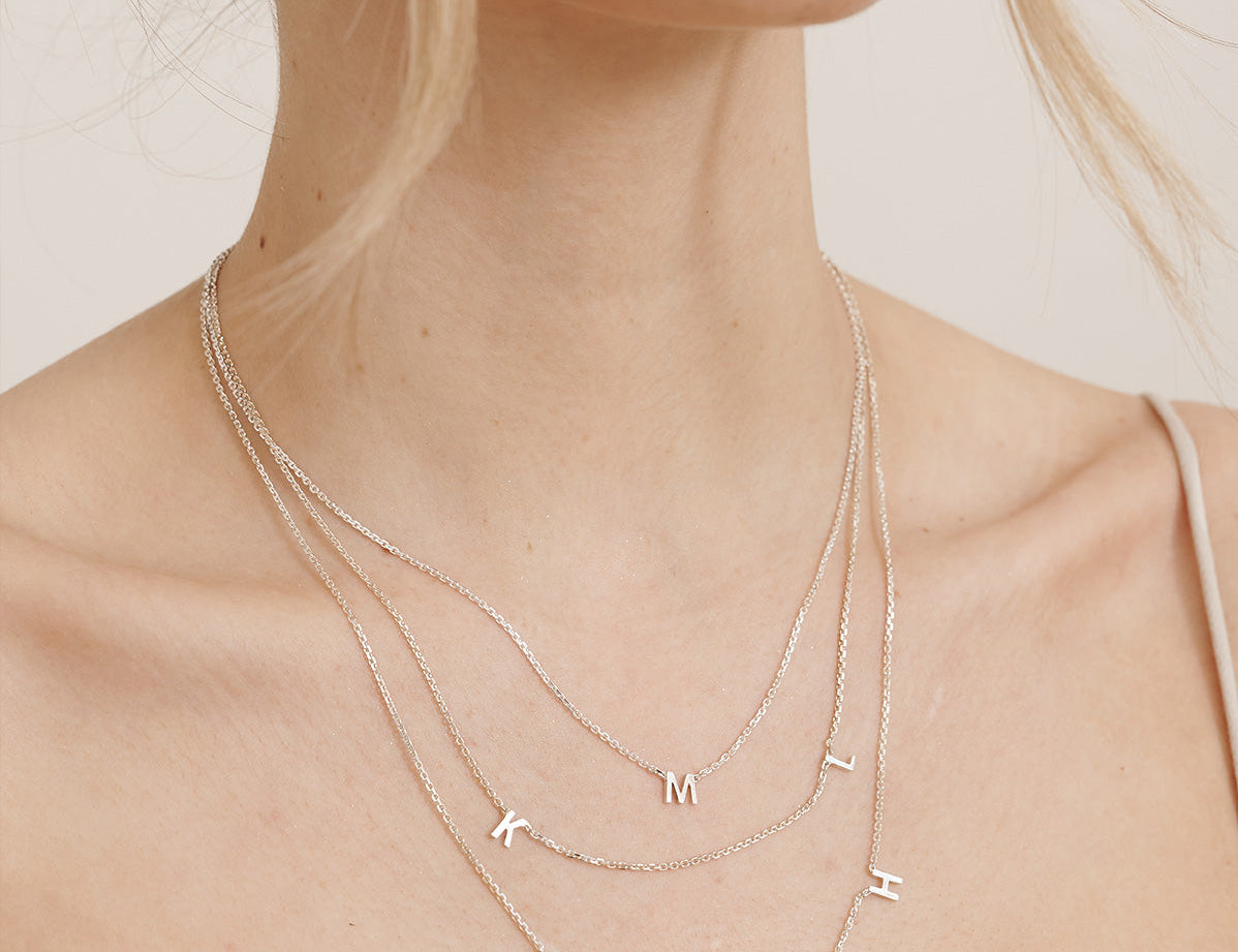 Custom Initial Necklace - S-kin Studio Jewelry | Minimal Jewellery That Lasts.