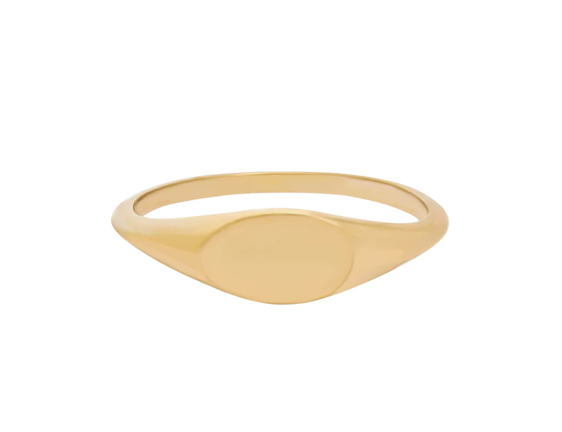 Sora Solid Gold Signet Ring | 9K Solid Gold Rings | S-kin Studio Jewelry | Ethical Jewelry That Lasts