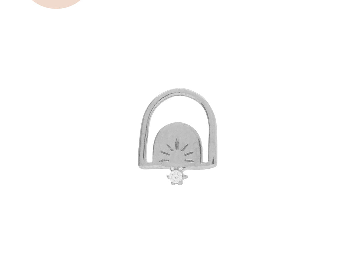 Sterling Silver Dawn Single Stud | S-kin Studio Jewelry | Ethical Piercing Earrings