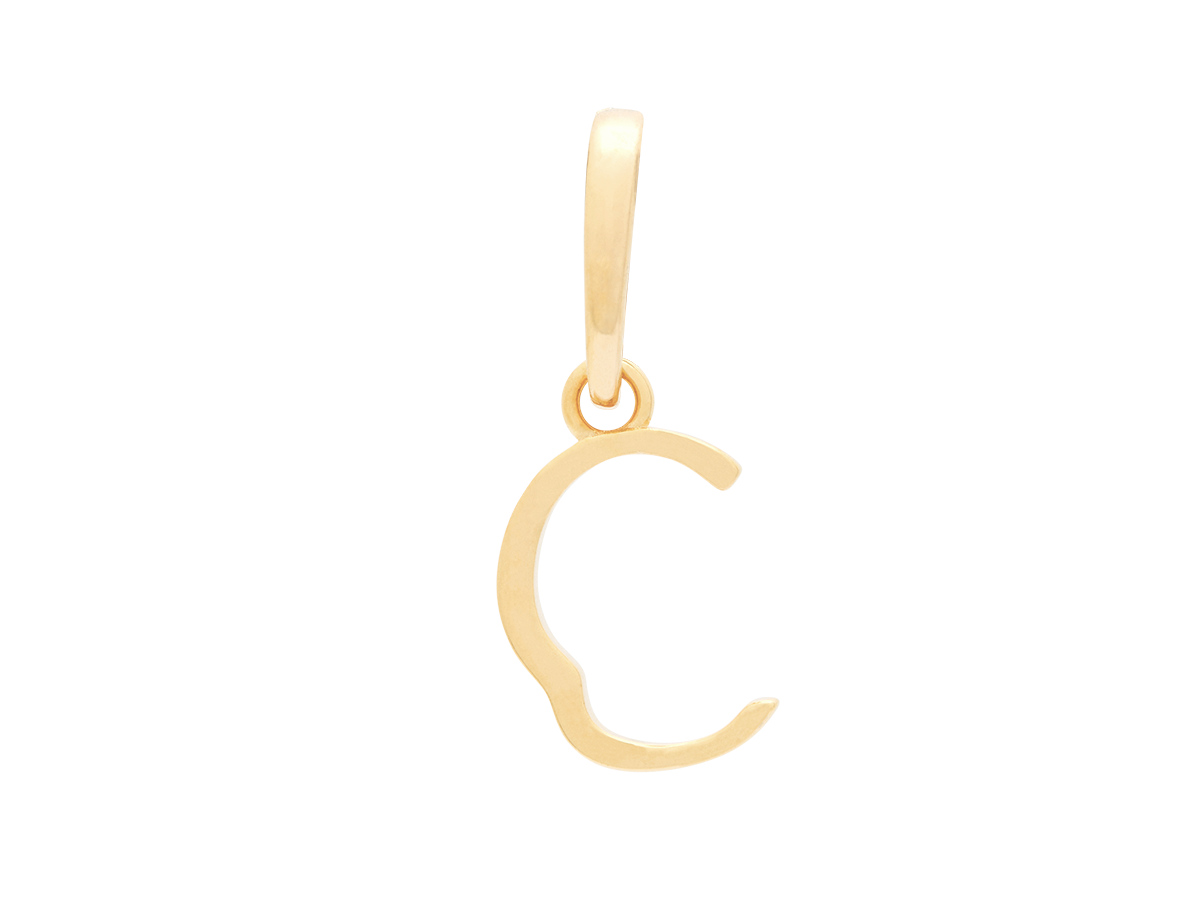 Wavy Initial Pendant