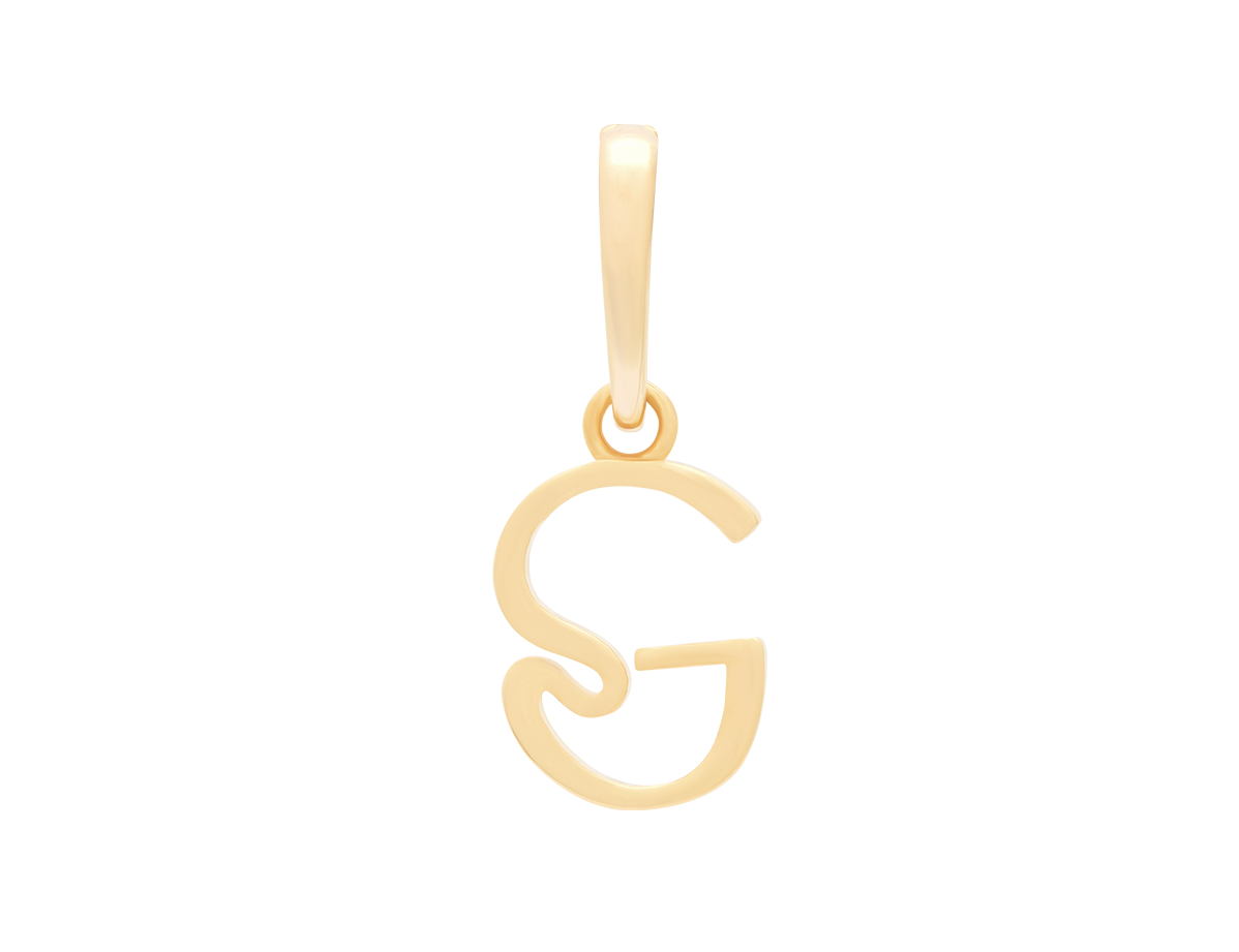 Wavy Initial Pendant