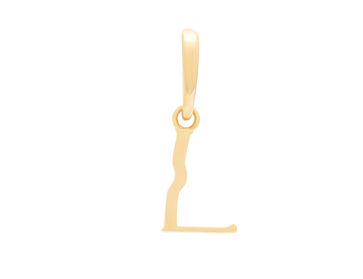 Wavy Initial Pendant