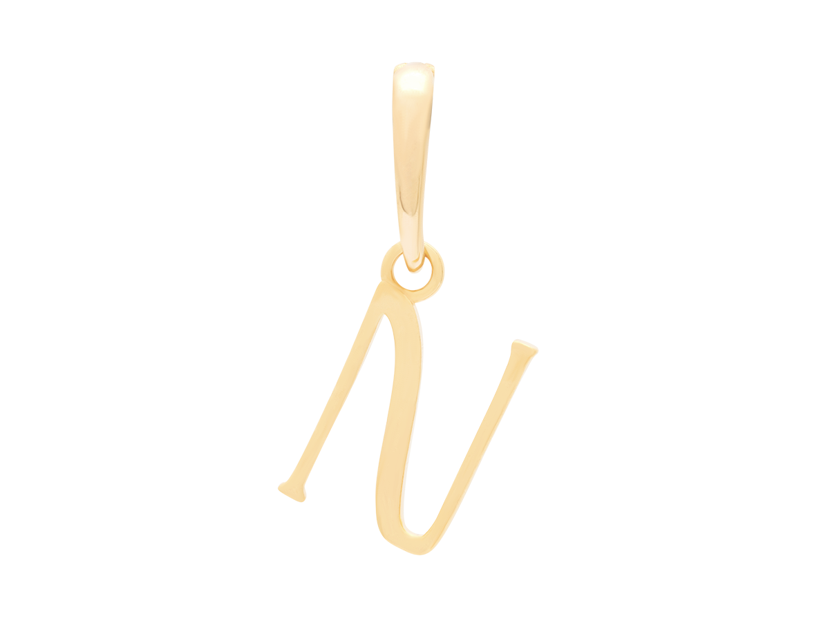 Wavy Initial Pendant