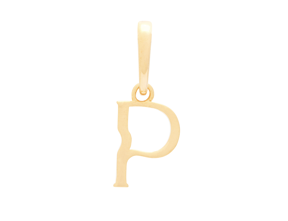 Wavy Initial Pendant