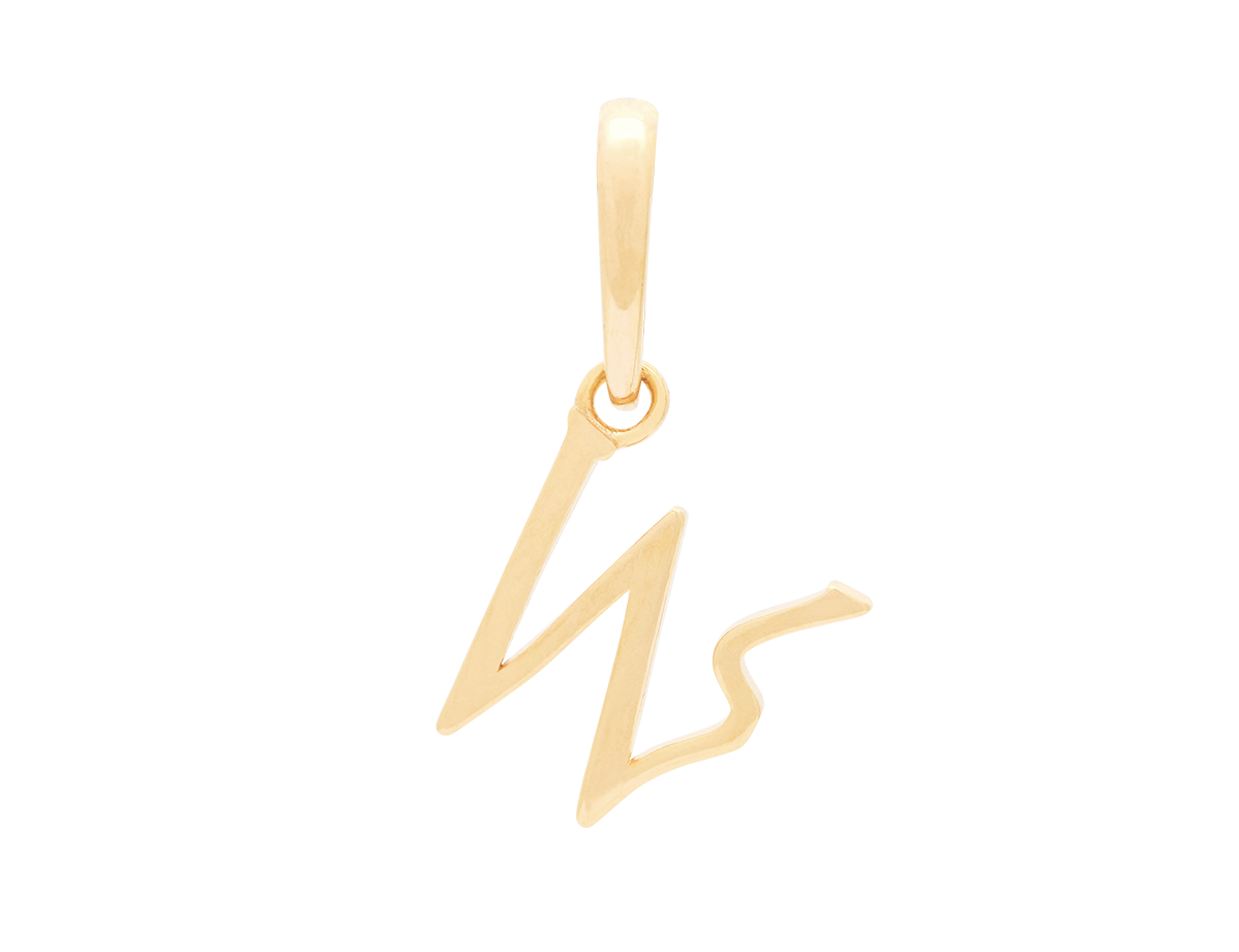 Wavy Initial Pendant