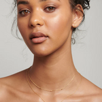 Yuki Solid Gold Trio Diamond Necklace | 9K Solid Gold Necklaces | S-kin Studio Jewelry | Ethical Jewelry That Lasts