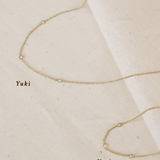 Yuki Solid Gold Trio Diamond Necklace | 9K Solid Gold Necklaces | S-kin Studio Jewelry | Ethical Jewelry That Lasts