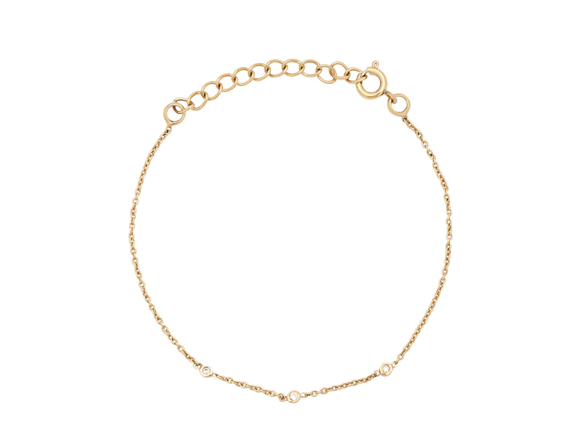 Yuri Solid Gold Trio Diamond Bracelet | 9K Solid Gold Bracelets | S-kin Studio Jewelry | Ethical Jewelry That Lasts