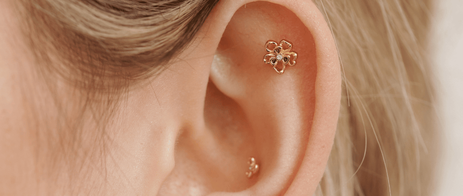 14K Gold Single Stud Earring, Cartilage Earrings, Helix, Upper Lobe  Piercing – AMYO Jewelry