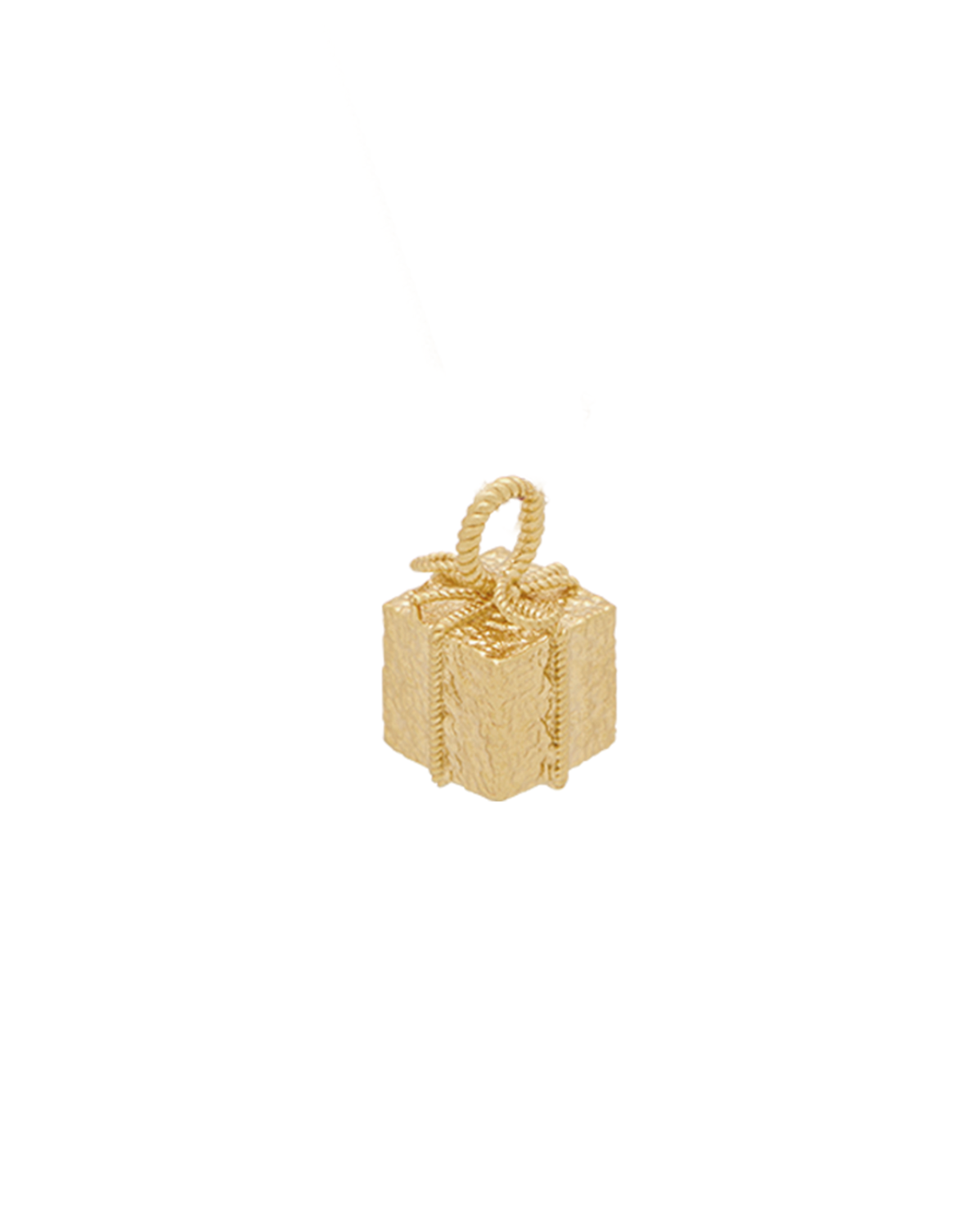 Solid Gold Arriety Sugar Cube Pendant