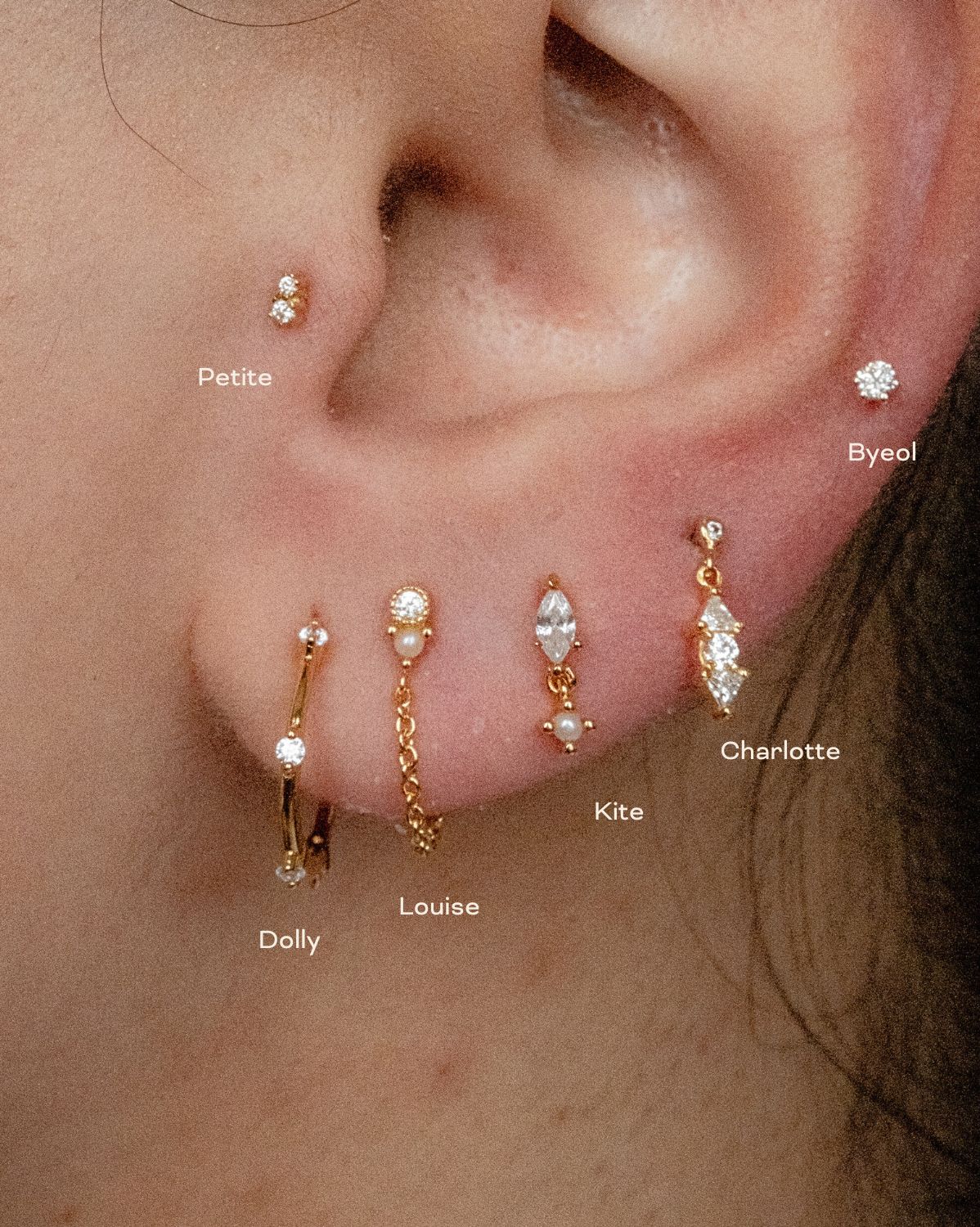 14K Solid Gold Byeol Piercing Stud