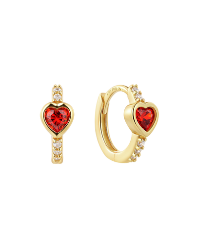 Aiko Red Heart Hoops