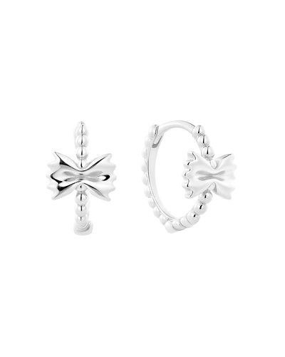 Farfalle Pasta Hoops - Sterling Silver