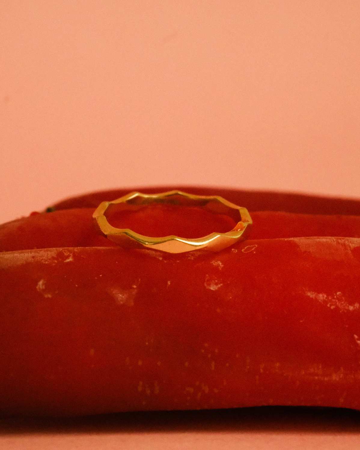 6K Solid Gold Flat Ines Stacking Band