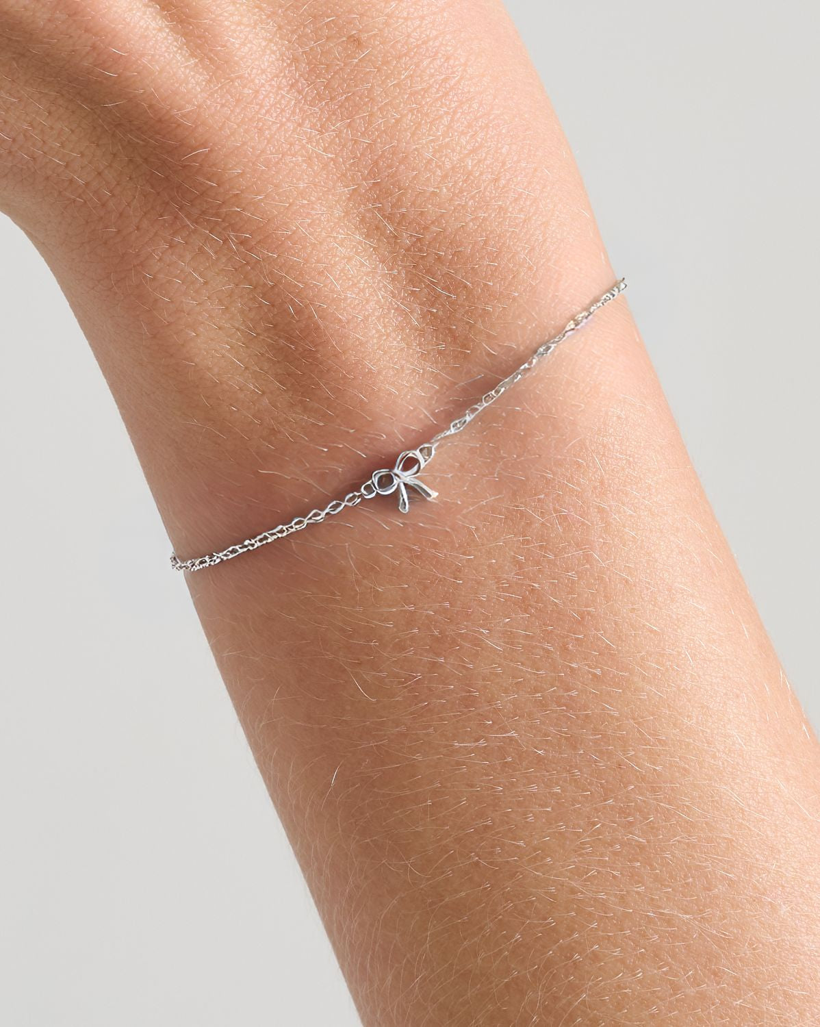Dainty Bow Bracelet - Sterling Silver