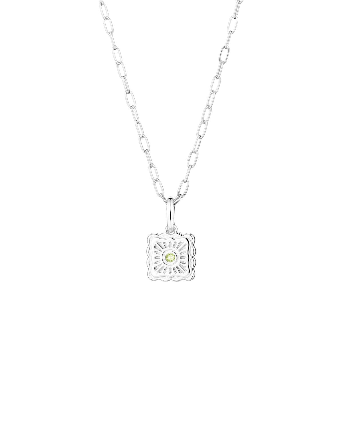 Liu Xin Square Mooncake Necklace - Sterling Silver