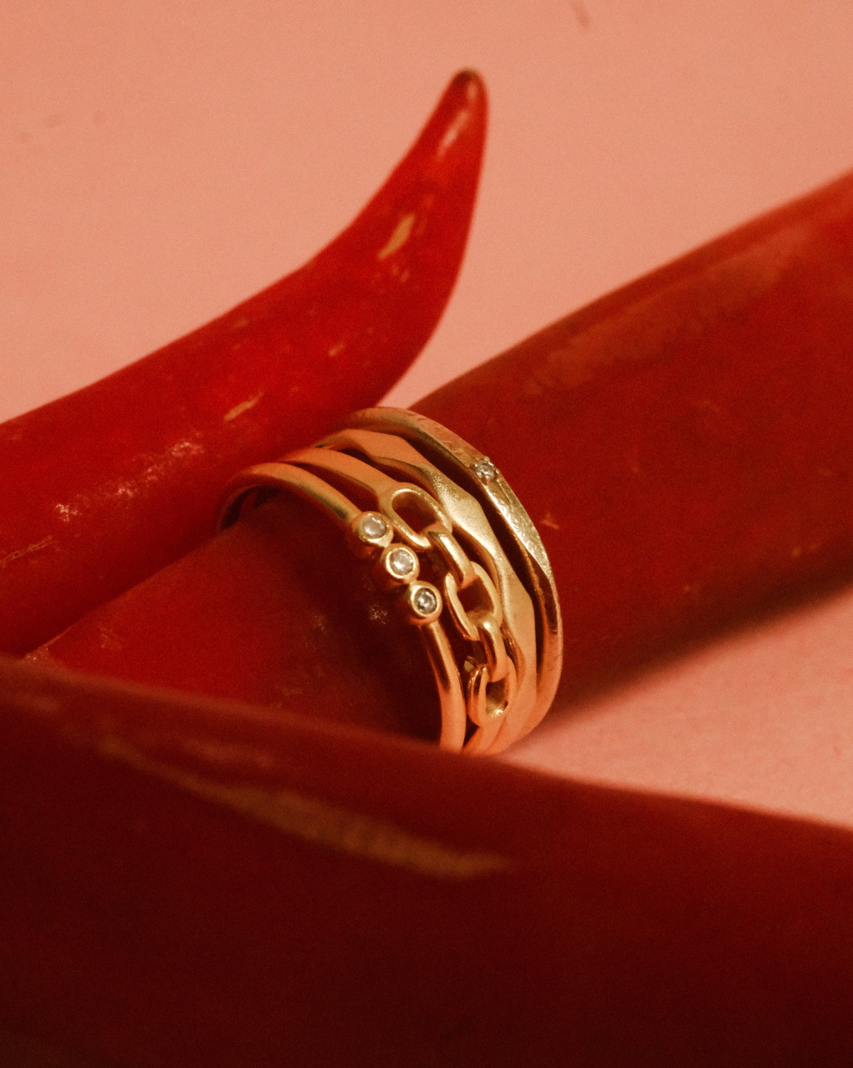 6K Solid Gold Flat Mini Signet Ring