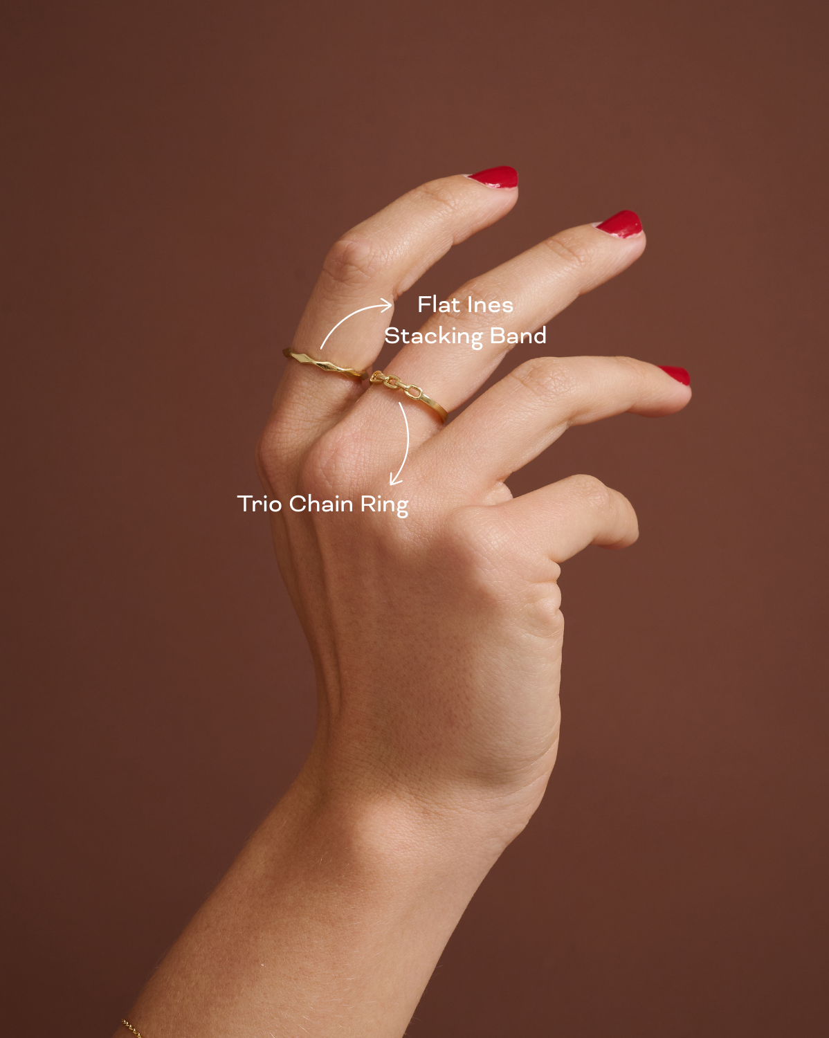 6K Solid Gold Flat Ines Stacking Band