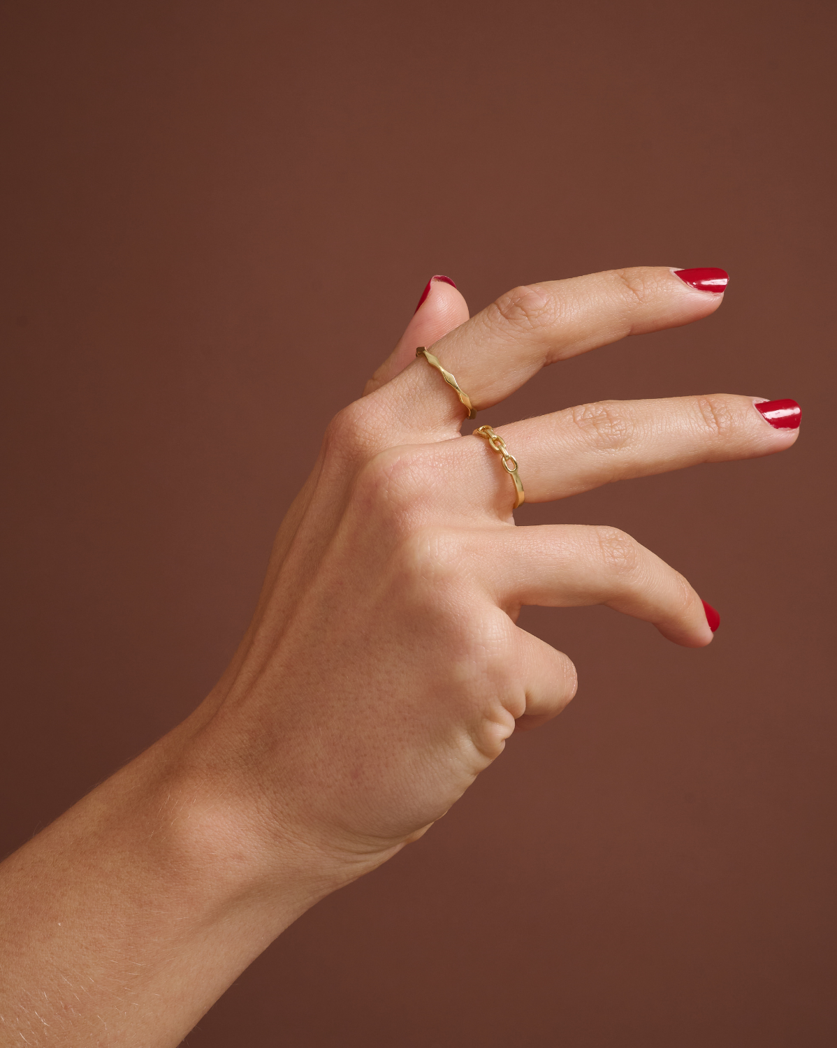 6K Solid Gold Flat Ines Stacking Band