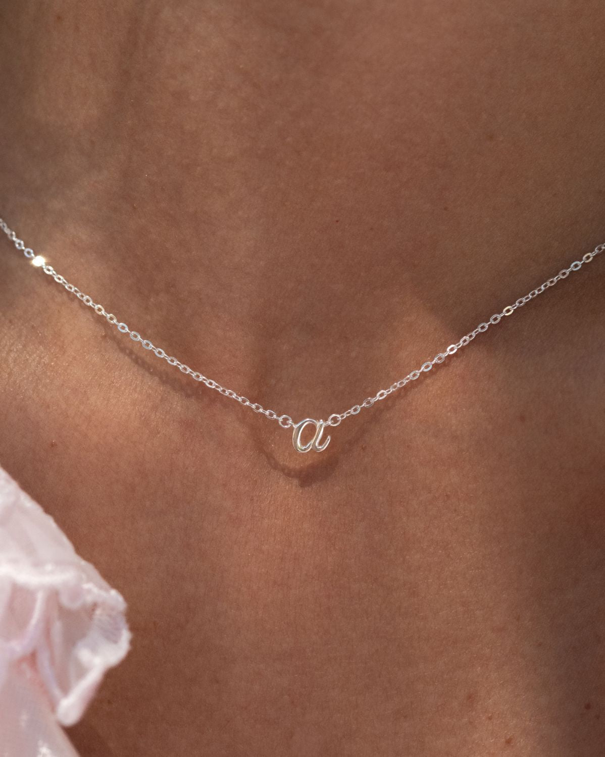 Custom Cursive Letter Necklace - Sterling Silver (up to 7 letters)