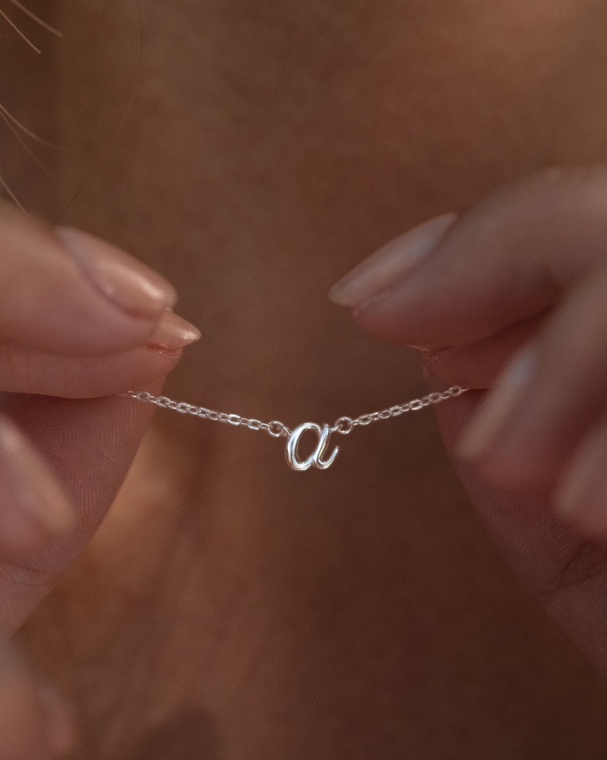 Custom Cursive Letter Necklace - Sterling Silver (up to 7 letters)