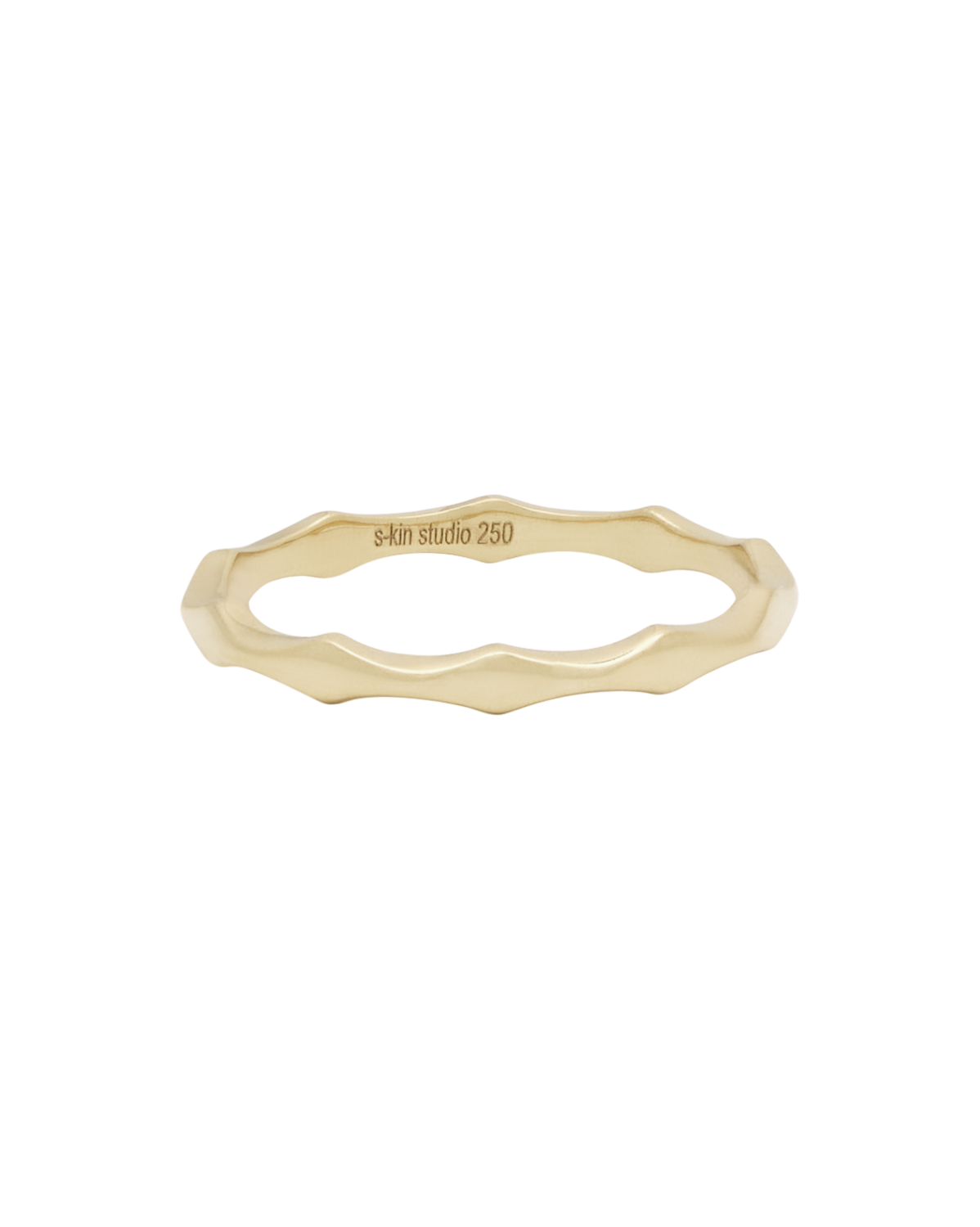 6K Solid Gold Flat Ines Stacking Band