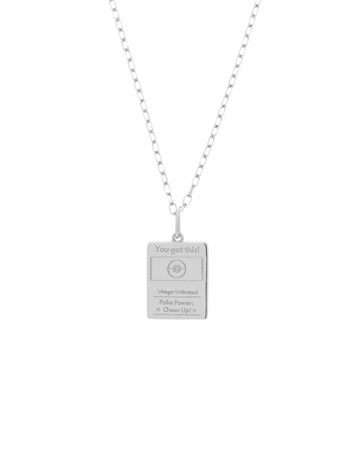 Pokemon Trading Card Pendant Necklace - Sterling Silver