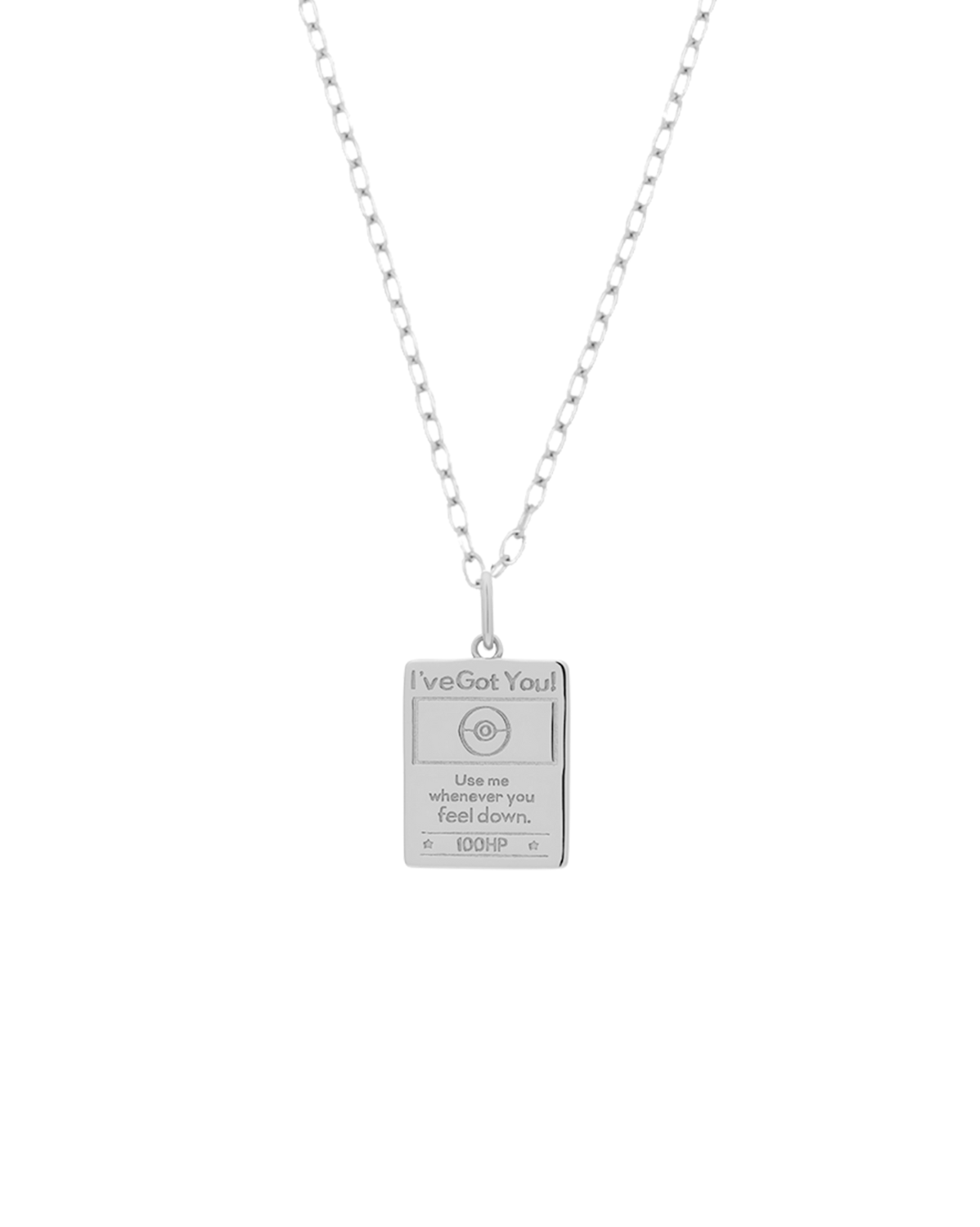 Pokemon Trading Card Pendant Necklace - Sterling Silver