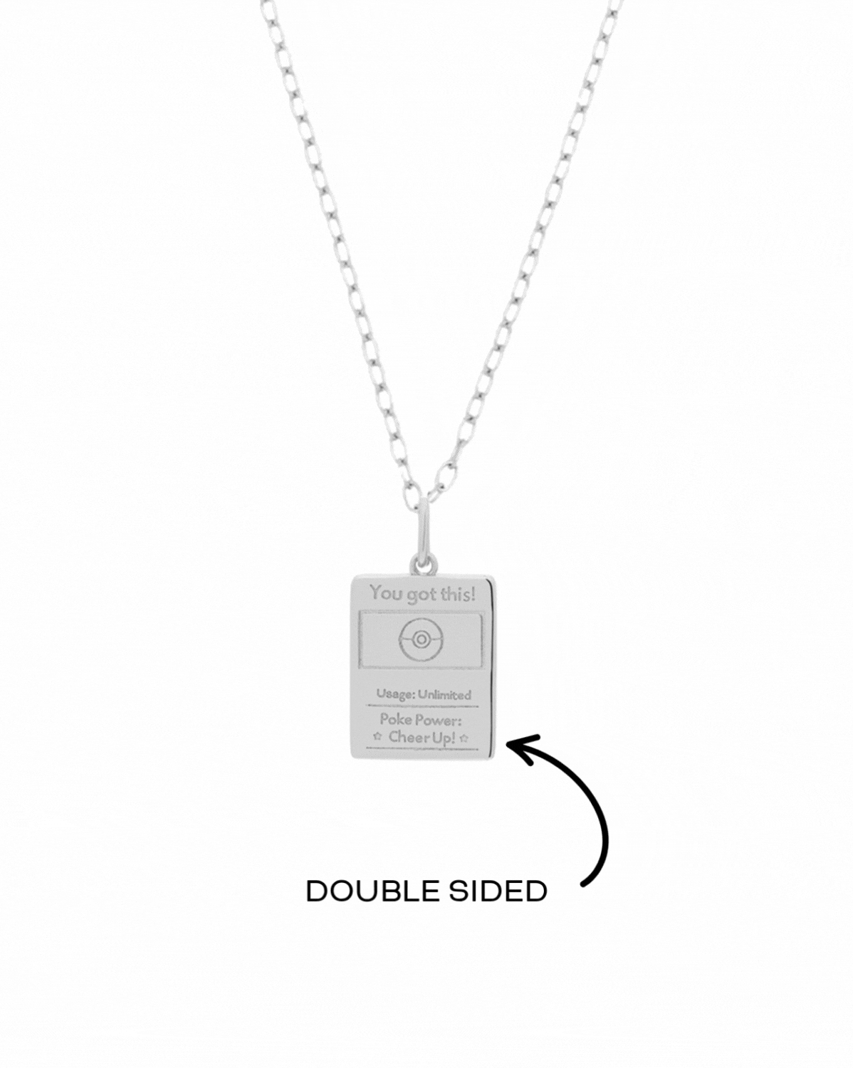 Pokemon Trading Card Pendant Necklace - Sterling Silver