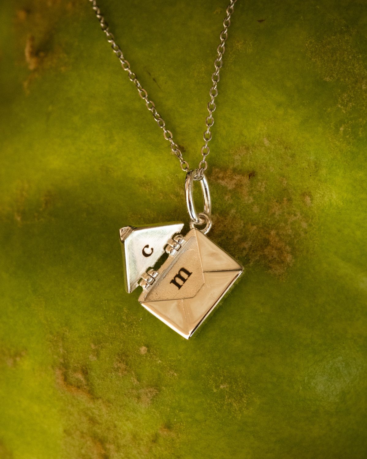 Love Letter Engraved Necklace - Sterling Silver