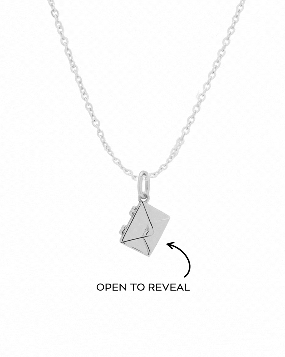 Love Letter Engraved Necklace - Sterling Silver