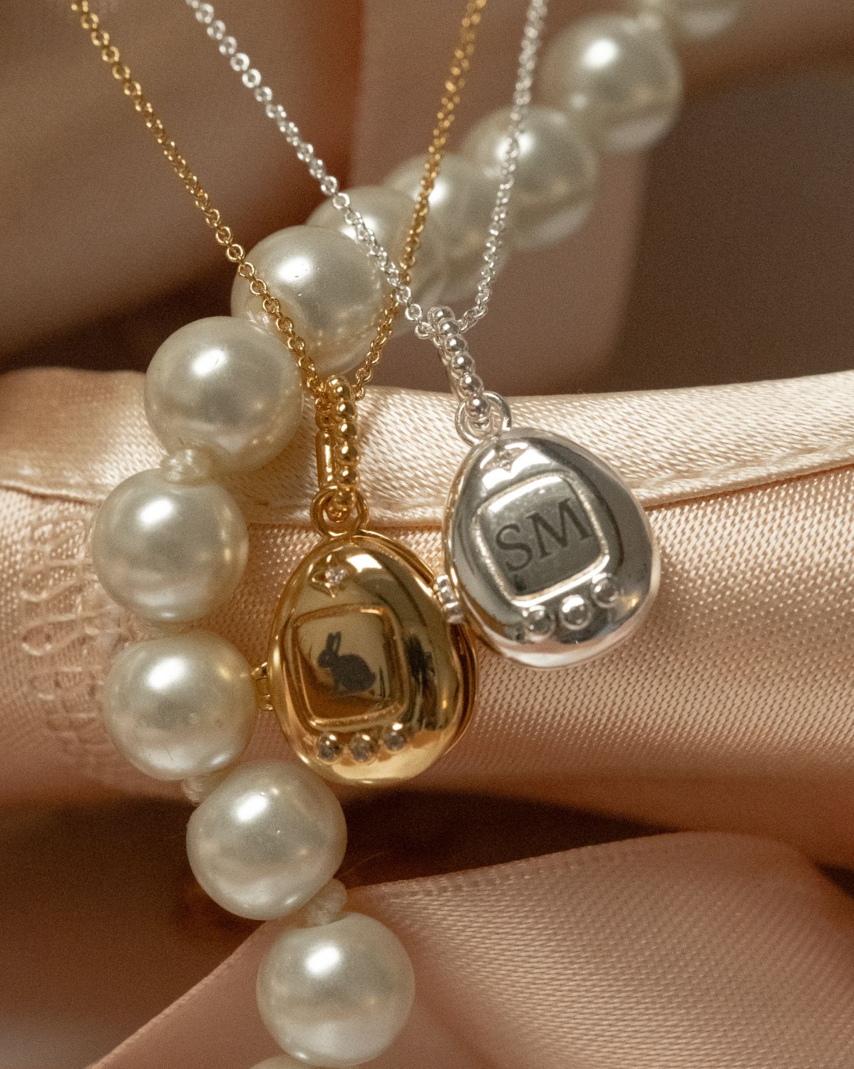 PRE-ORDER Pixel Engravable Tamagotchi Locket Necklace - Sterling Silver