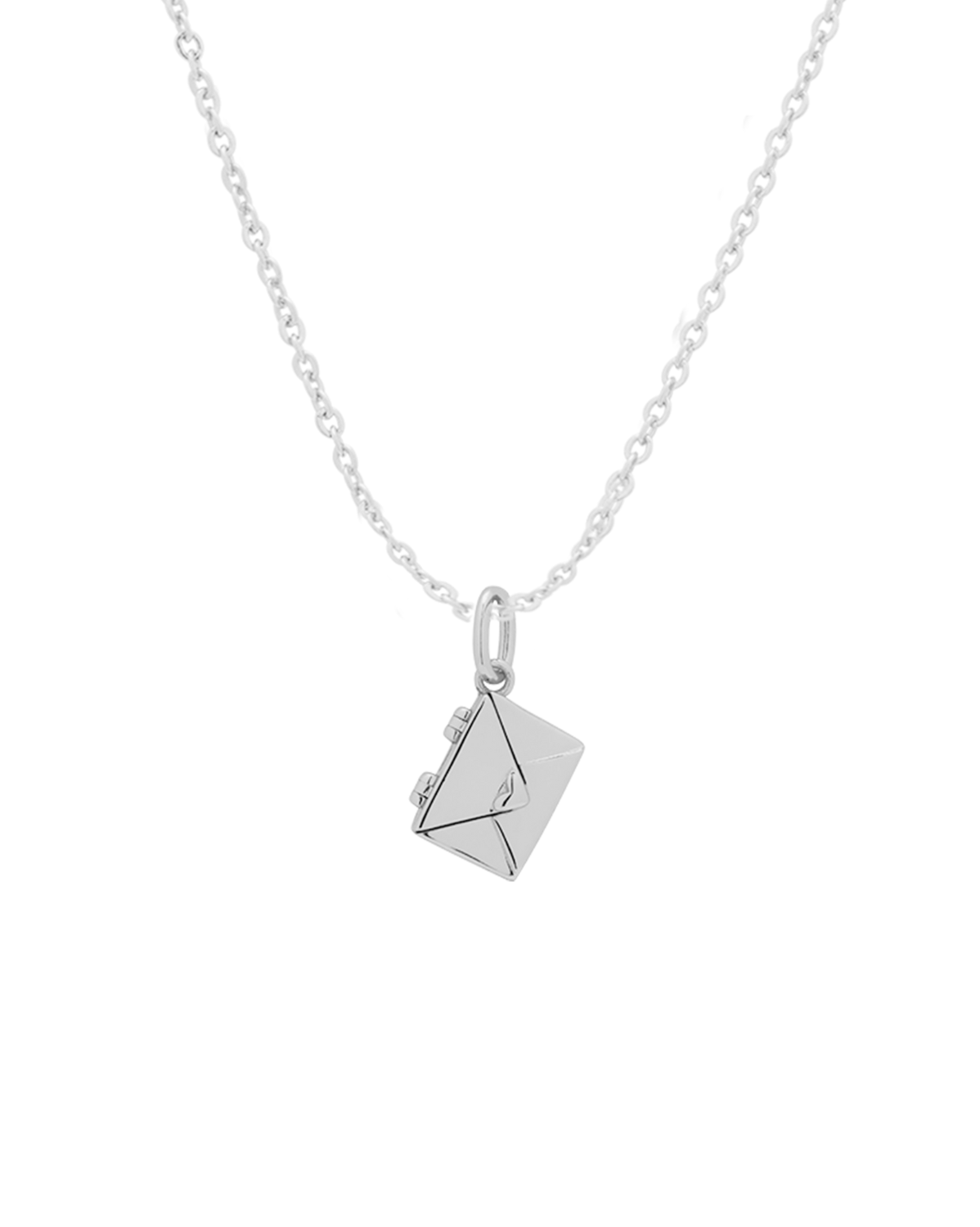 Love Letter Engraved Necklace - Sterling Silver