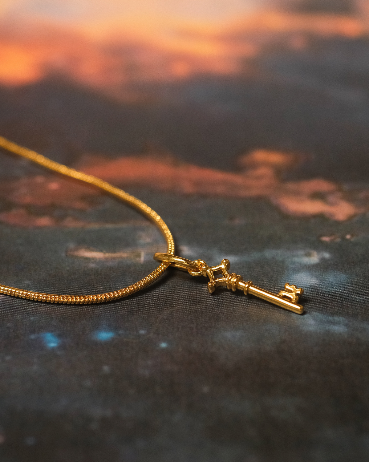 Solid Gold Eren’s Key Necklace